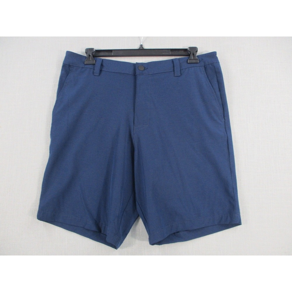 Banana Republic Mens Core Temp Shorts Navy Blue Size 38 Elastic Back Golf Casual
